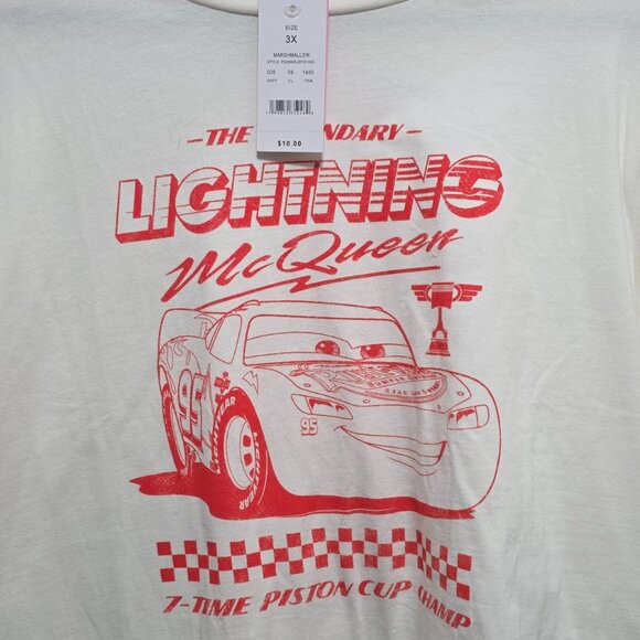 NWT Size 3x Lightning McQueen Cars Crop Top - Picture 3 of 3
